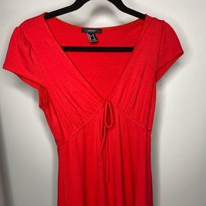 Short red dress